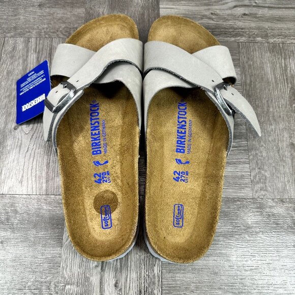 Birkenstock Siena Suede Leather Women size 11 Gray Slip On Sandals - Picture 6 of 7